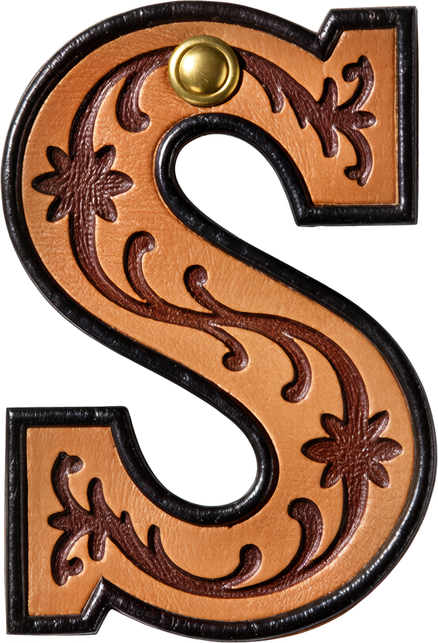 Monogrammed Initial Western Leather Look Saddle Longhorn Cowboy Cowgirl Kitchen Dish Towels Made in America