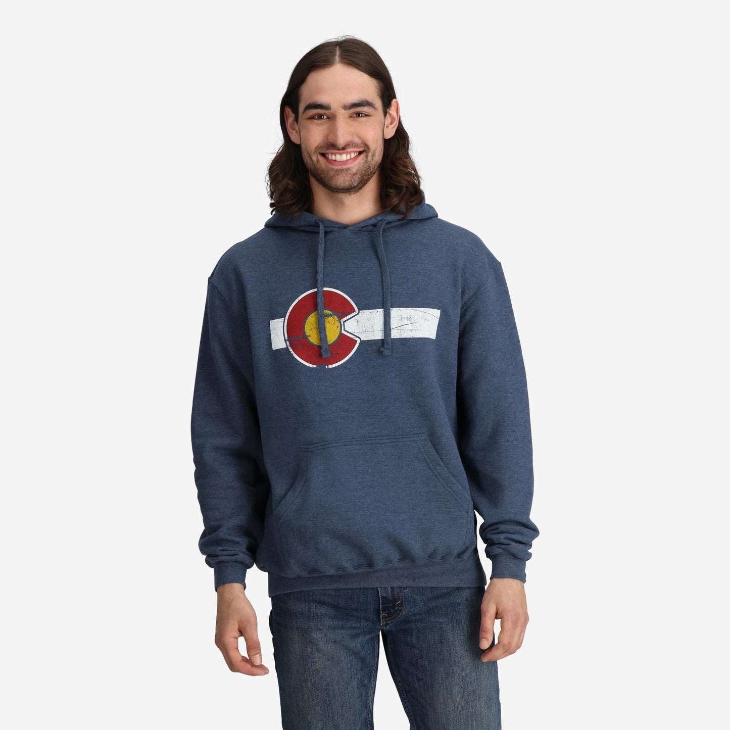 Unisex Classic Colorado Flag Hoodie - Heather Denim