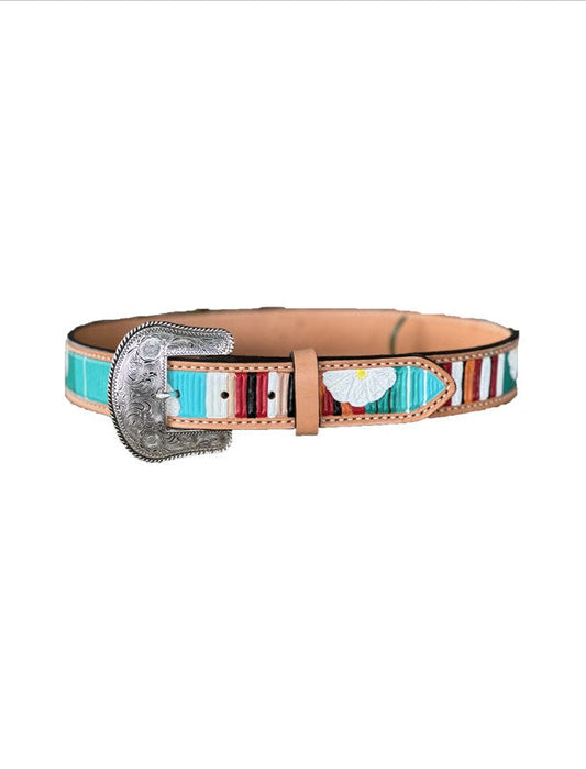 Alamo Saddlery 1.5" Straight Serape Daisy Belt