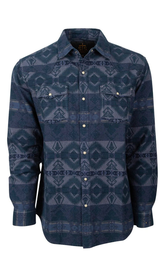 Jericho Aztec Cotton Pearl Snap Shirt