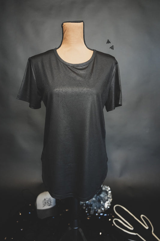 Swanky Leather * Midnight Tee (XS/S/3X Only)