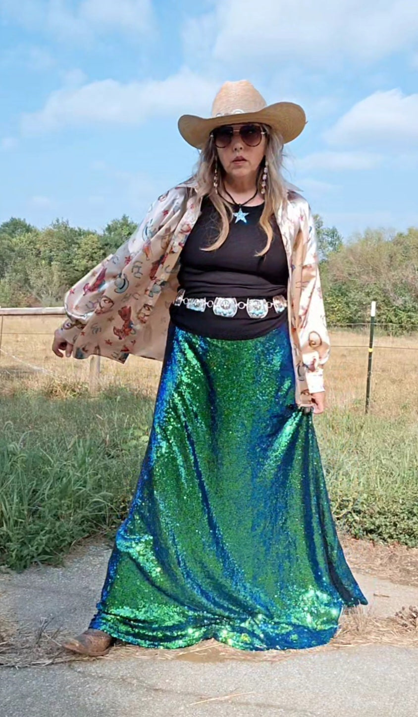 Plus size maxi skirt clearance sequin