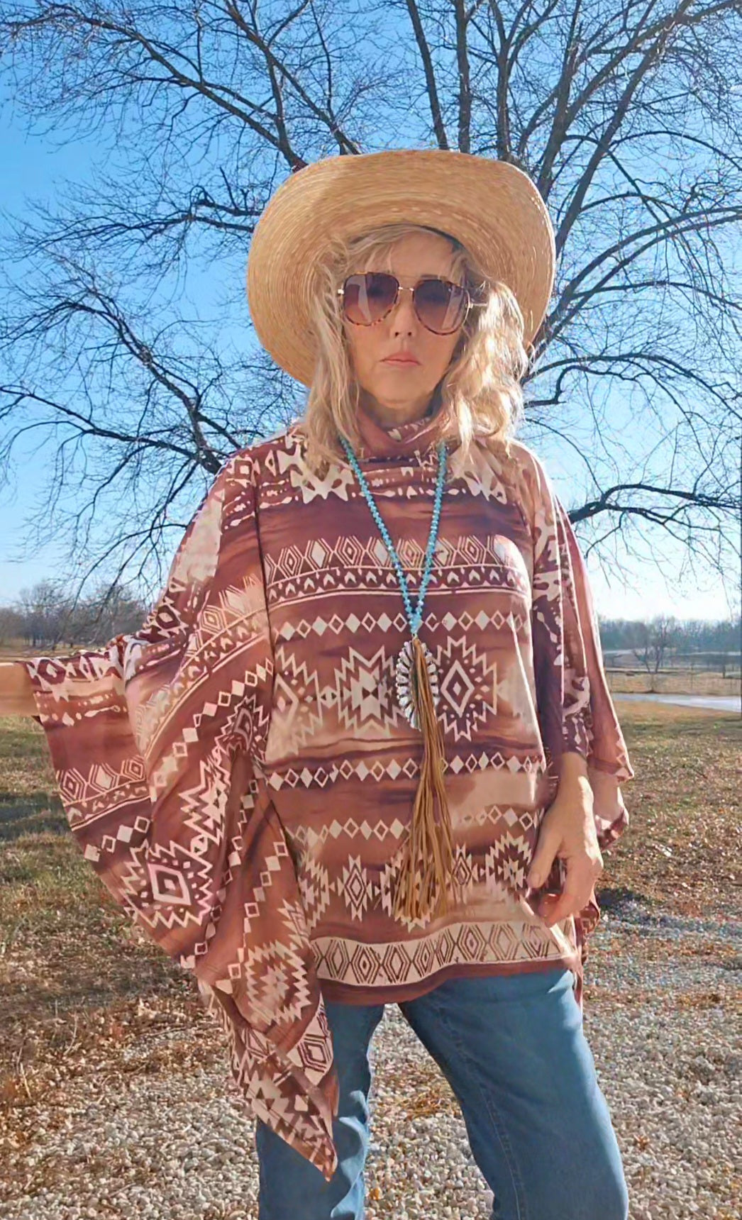 Bohemian Aztec Poncho