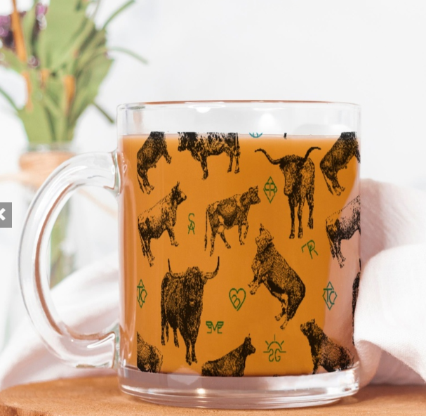 Cattle Ranch Glass Mug