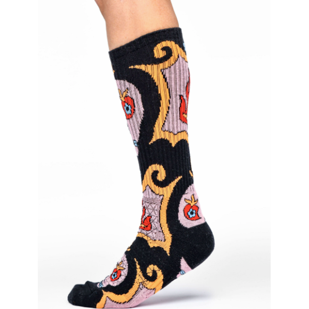 Lucky Skulls Black Western Performance Socks