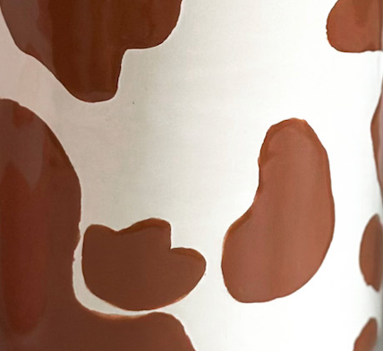 Cow Print Large Vase/Utensil Holder choice of colors