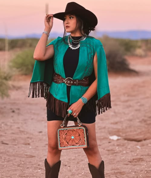 Alamo Saddlery Bronco Bag - Golden Cowboy Stitch