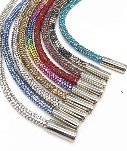 Rhinestone Hoodie Shoe Laces String Bling choice of colors