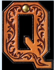 Monogrammed Initial Western Leather Look Saddle Longhorn Cowboy Cowgirl Kitchen Dish Towels Made in America