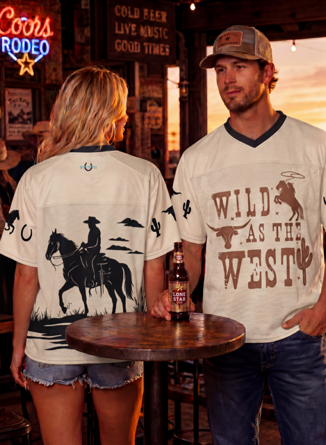 Baha Ranch Wild As The West Boxy Football Jersey