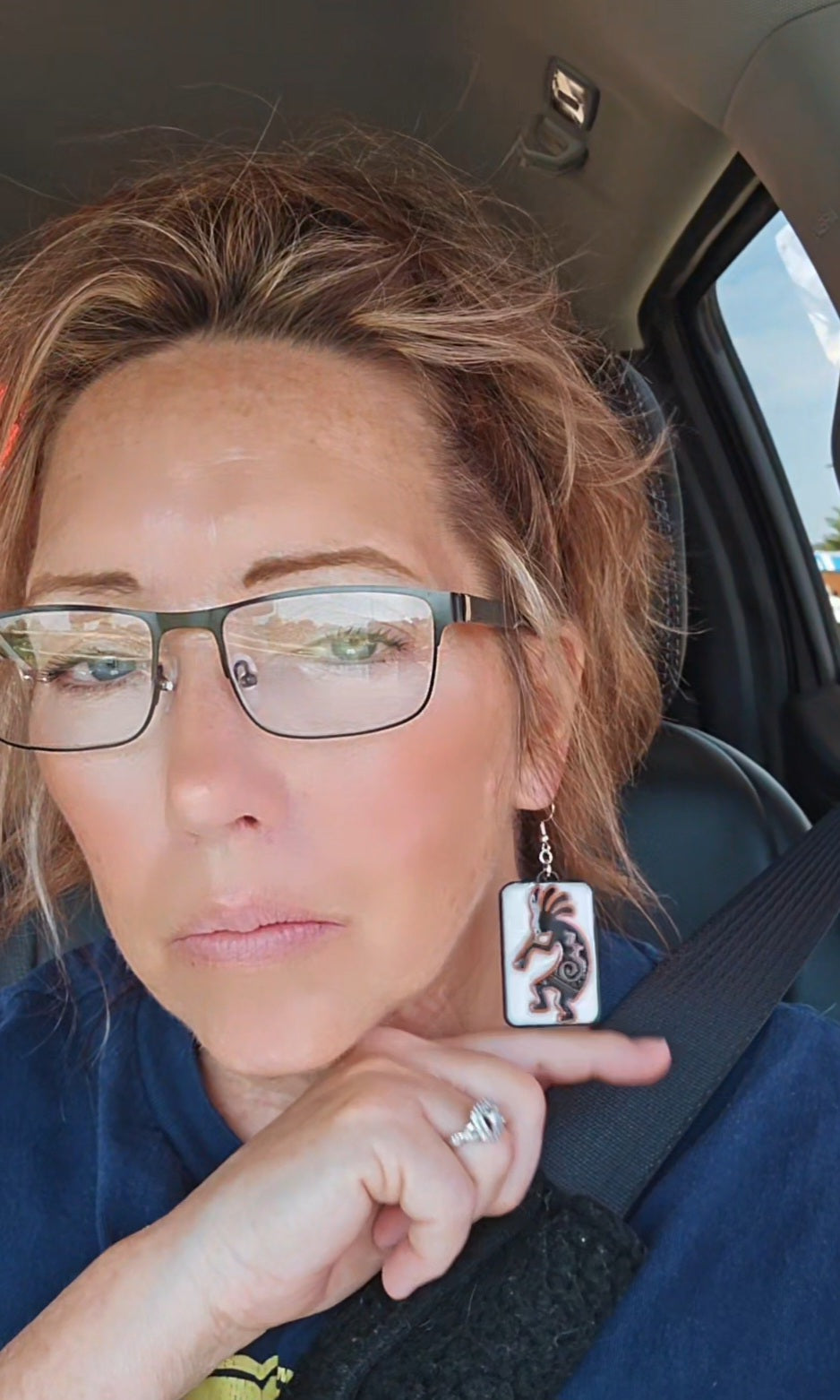 Baha Ranch 3D Print Kokopelli New Mexico Earrings Made in Americax