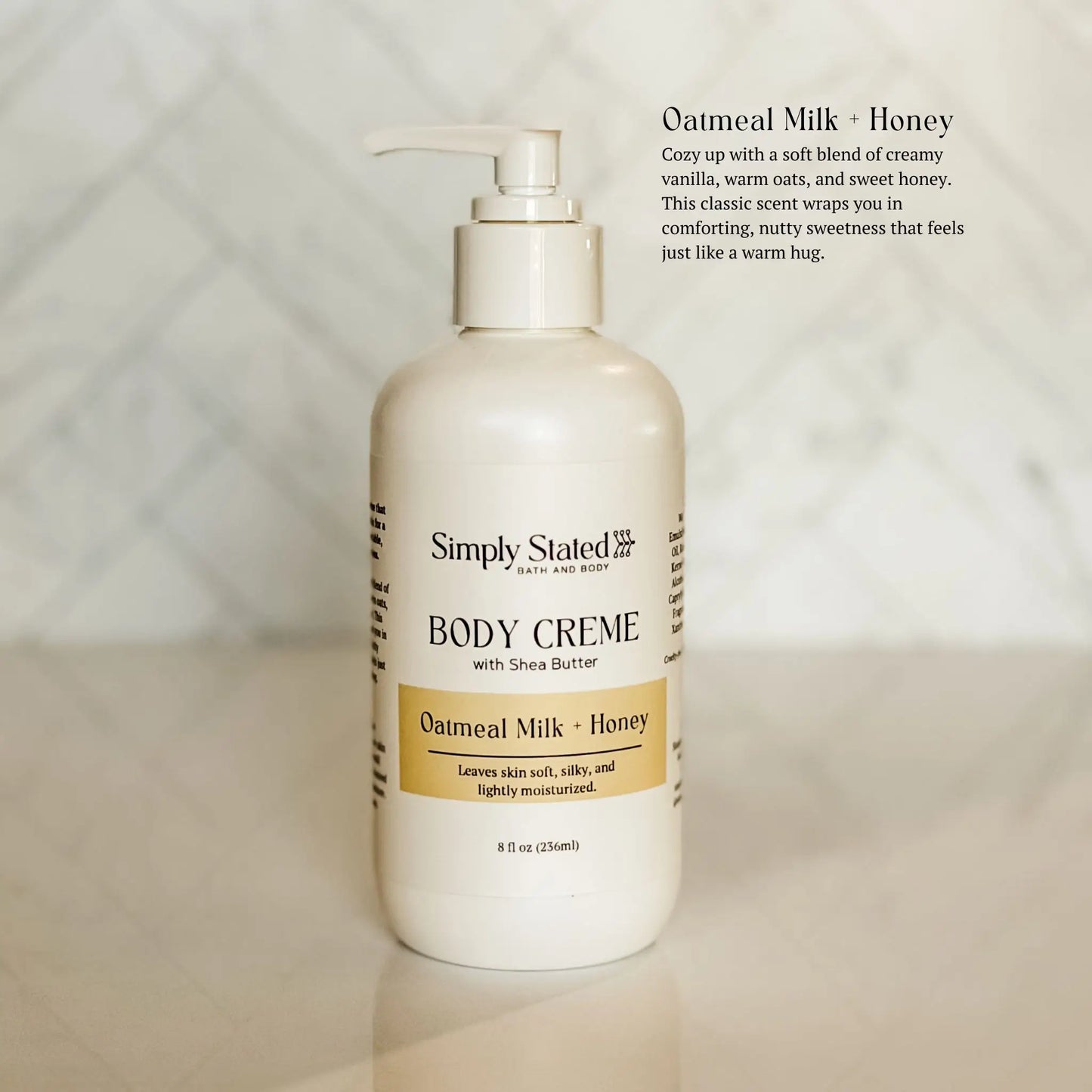 Simply Stated Oatmeal Milk + Honey Body Creme
