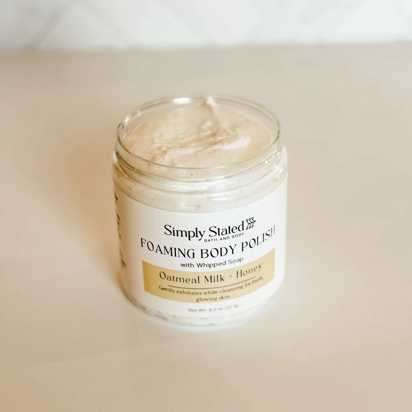 Simply Stated Oatmeal Milk + Honey Foaming Body Polish