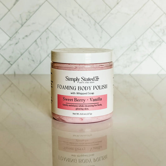 Simply Stated Sweet Berry + Vanilla Foaming Body Polish