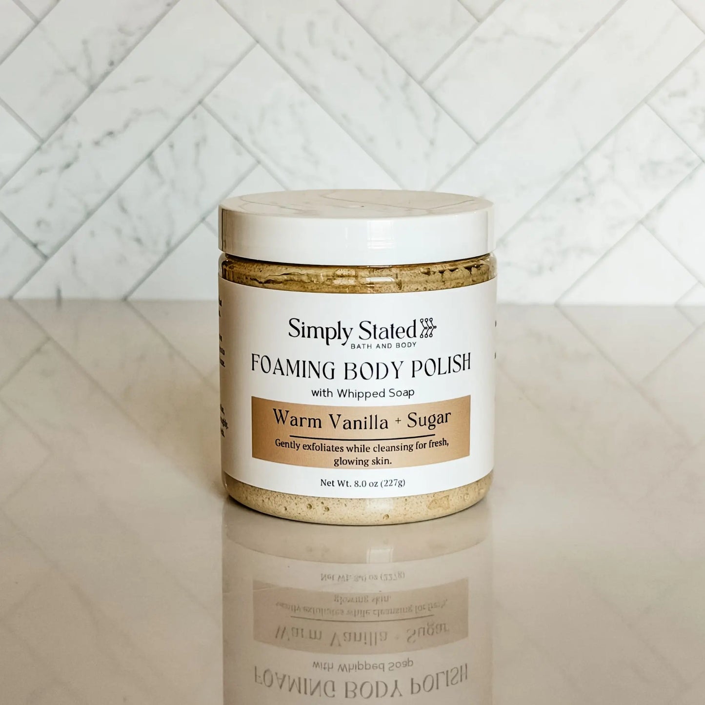 Simply Stated Warm Vanilla + Sugar Foaming Body Polish