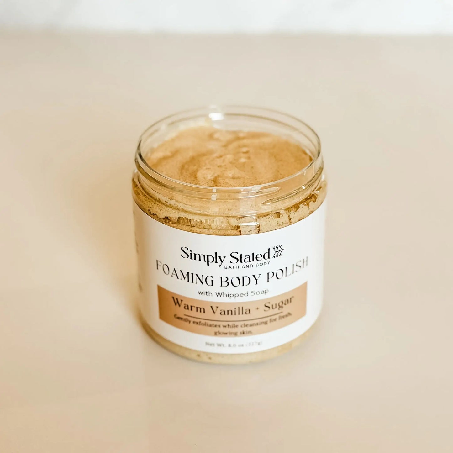 Simply Stated Warm Vanilla + Sugar Foaming Body Polish