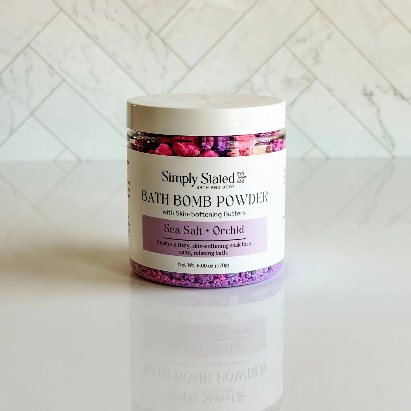Simply Stated Sea Salt + Orchid Bath Bomb Powder