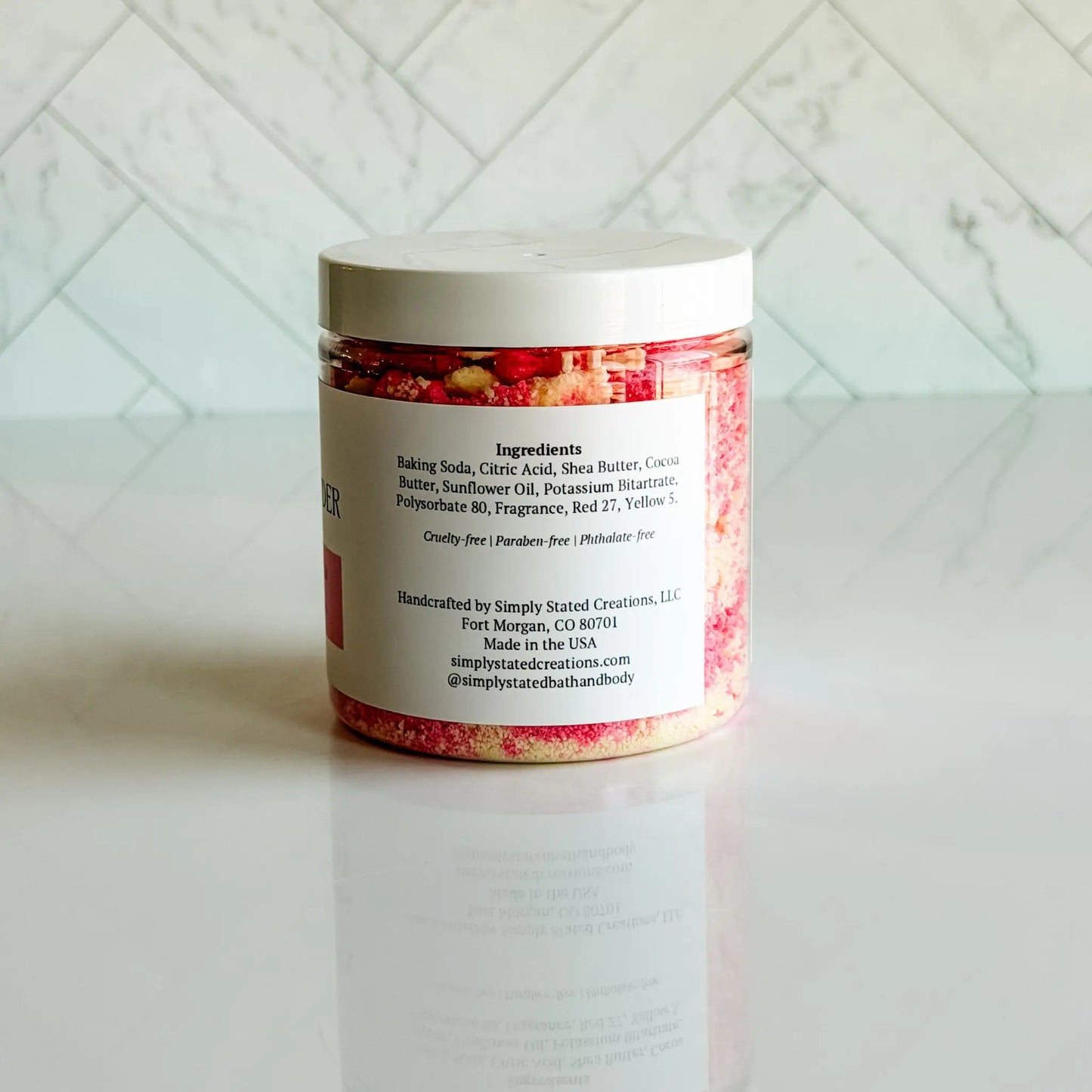 Simply Stated Sweet Berry + Vanilla Bath Bomb Powder