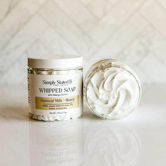 Simply Stated Oatmeal Milk + Honey Whipped Soap