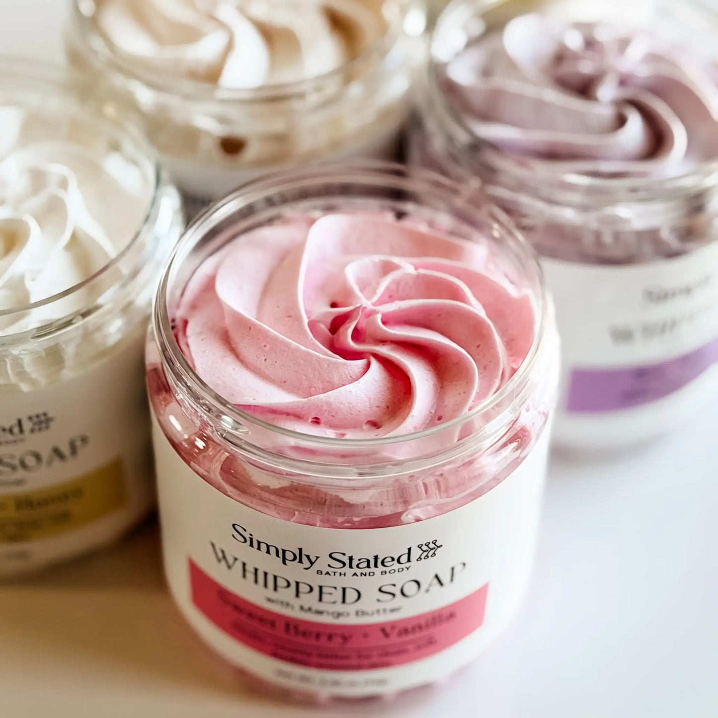 Simply Stated Sweet Berry + Vanilla Whipped Soap