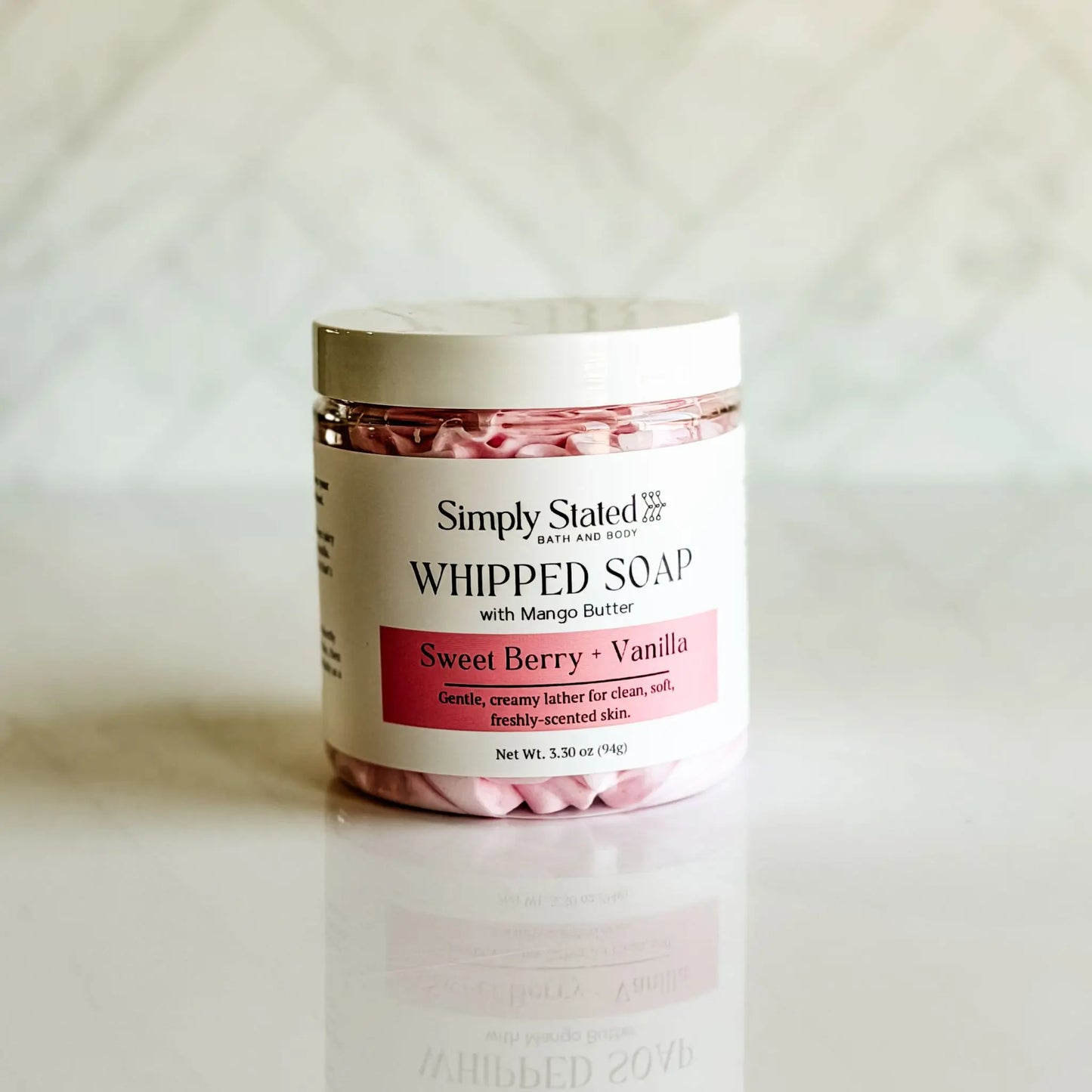 Simply Stated Sweet Berry + Vanilla Whipped Soap