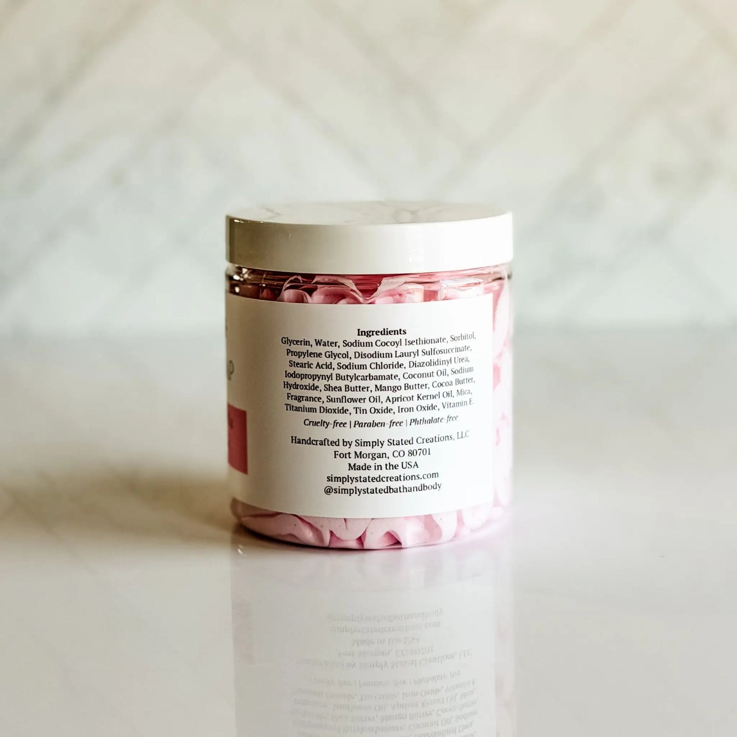 Simply Stated Sweet Berry + Vanilla Whipped Soap