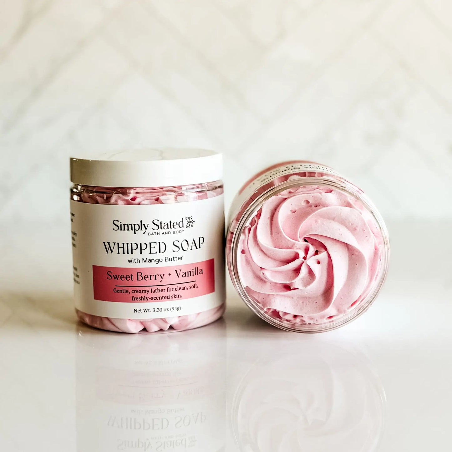 Simply Stated Sweet Berry + Vanilla Whipped Soap