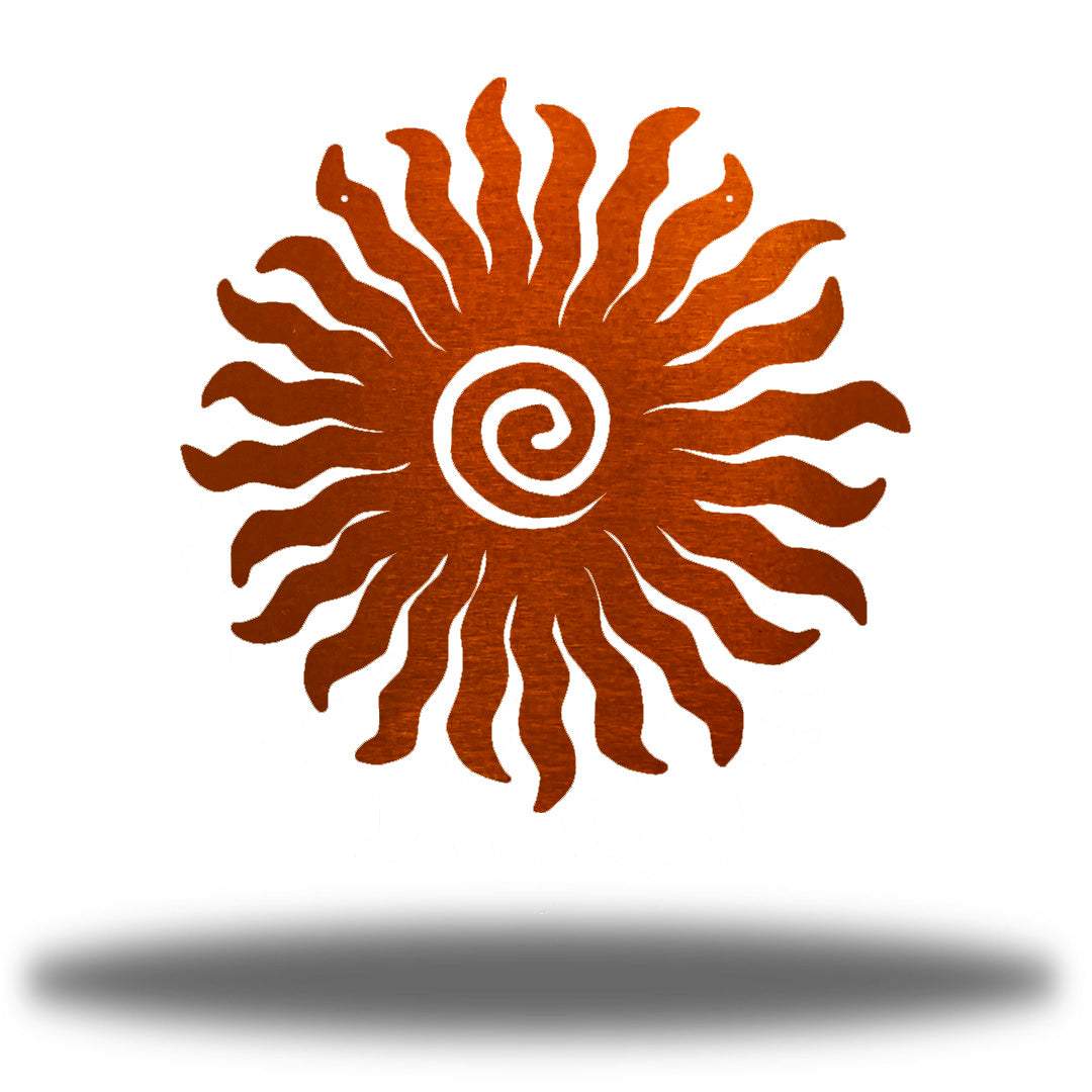 Sun Burst Fiber Laser Powder Coated Wall Art - choice of colors - Made in America