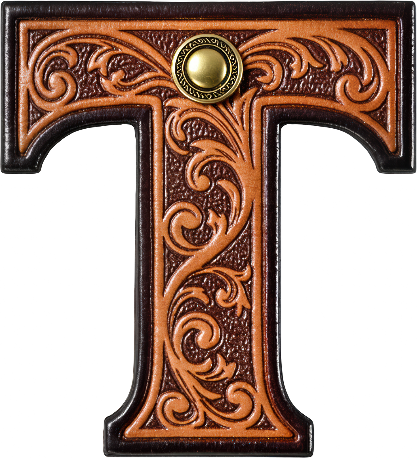 Monogrammed Initial Western Leather Look Saddle Longhorn Cowboy Cowgirl Kitchen Dish Towels Made in America