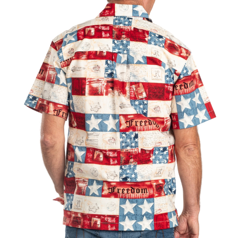 Men's Freedom Patriotic Hawaiian Shirt