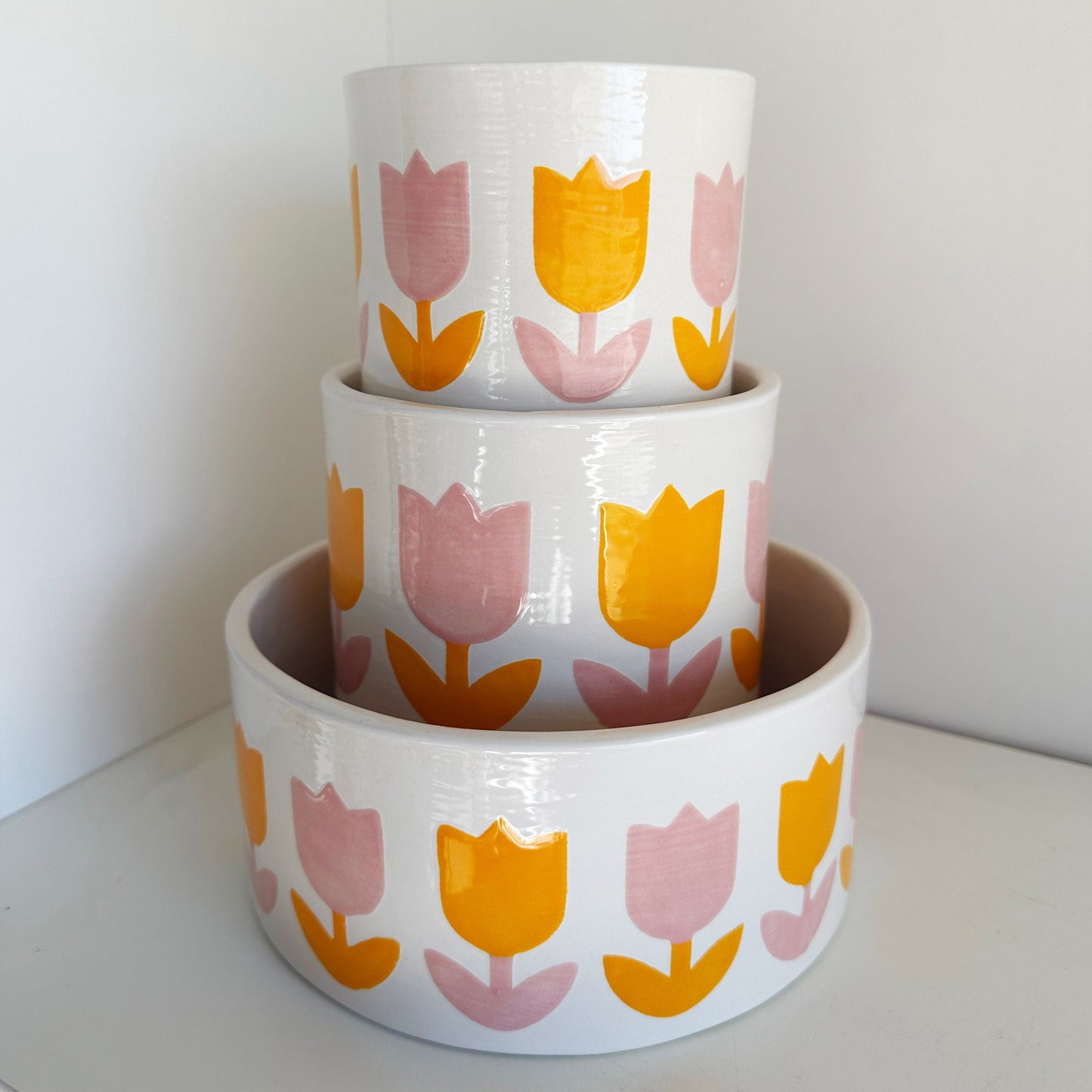 Tulip Fever Hand Poured Candle & Vase - choice of colors