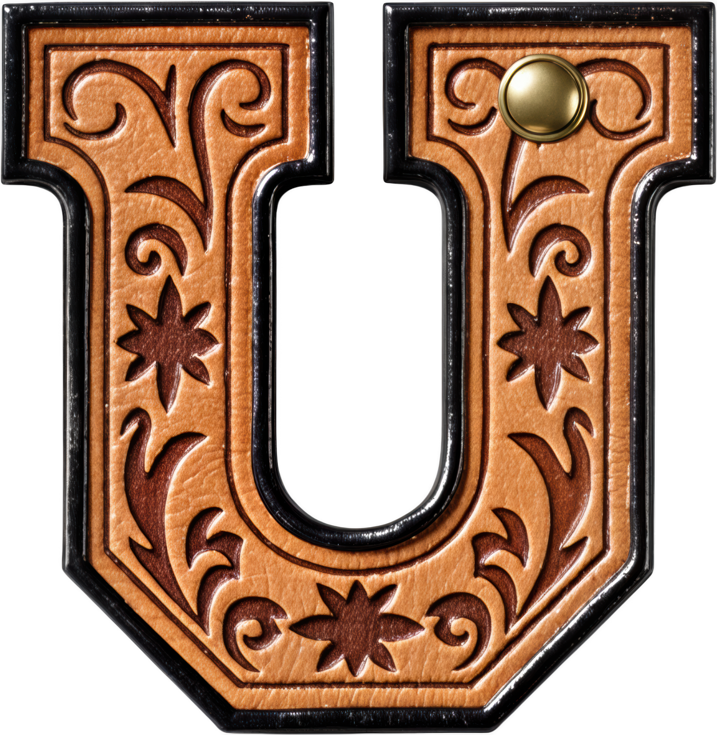 Monogrammed Initial Western Leather Look Saddle Longhorn Cowboy Cowgirl Kitchen Dish Towels Made in America