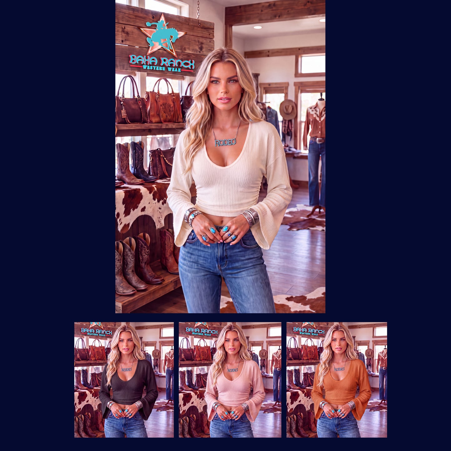 Flare Sleeve Crop Top - choice of colors