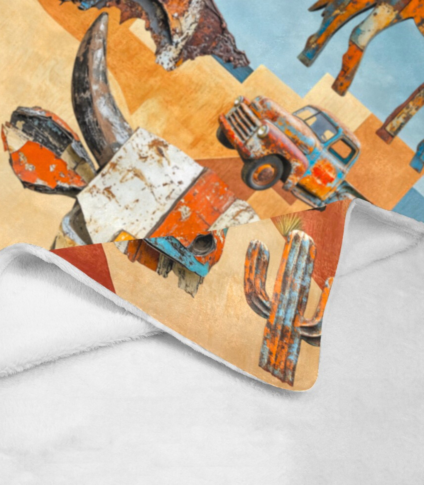 Western Ways Rustic Throw Blanket 60x80 Ultra-Soft Micro Fleece Made in America