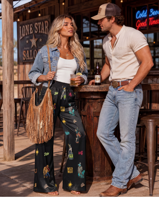 Sample Sale Ready to Ship The Last Roundup Wide Leg Pants size SMALL