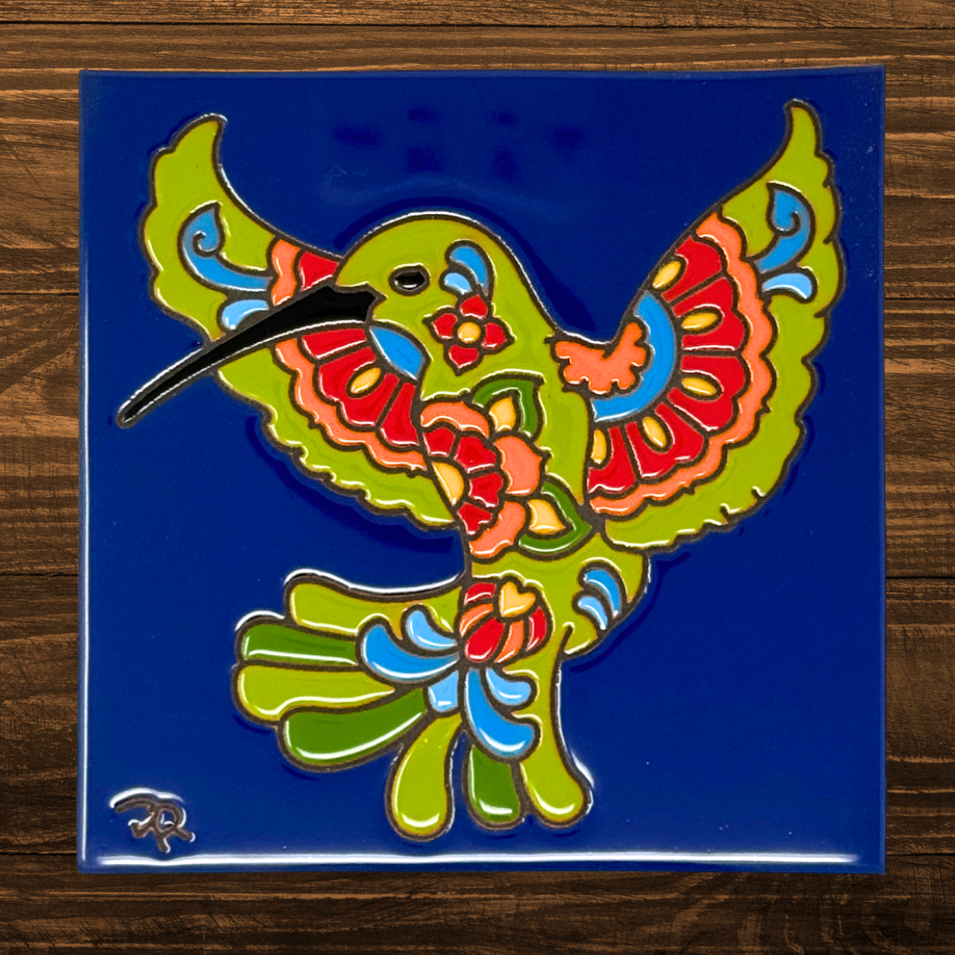 Talavera Hummingbird Tile