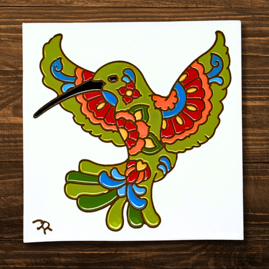 Talavera Hummingbird Tile