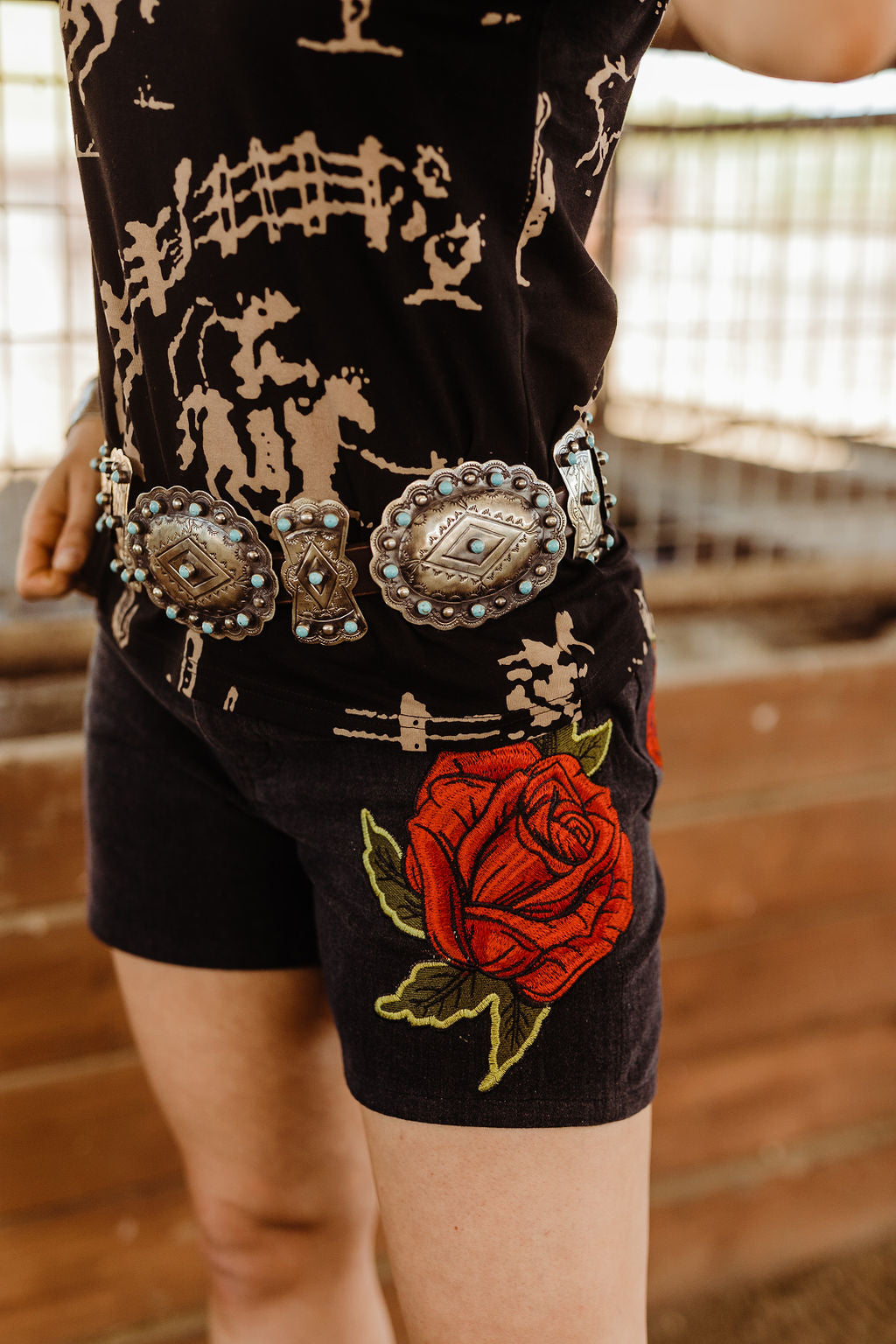 Rodeo Quincy Ryder Rose Shorts