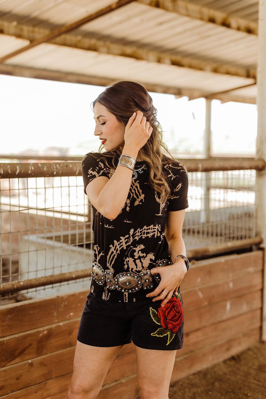 Rodeo Quincy Ryder Rose Shorts