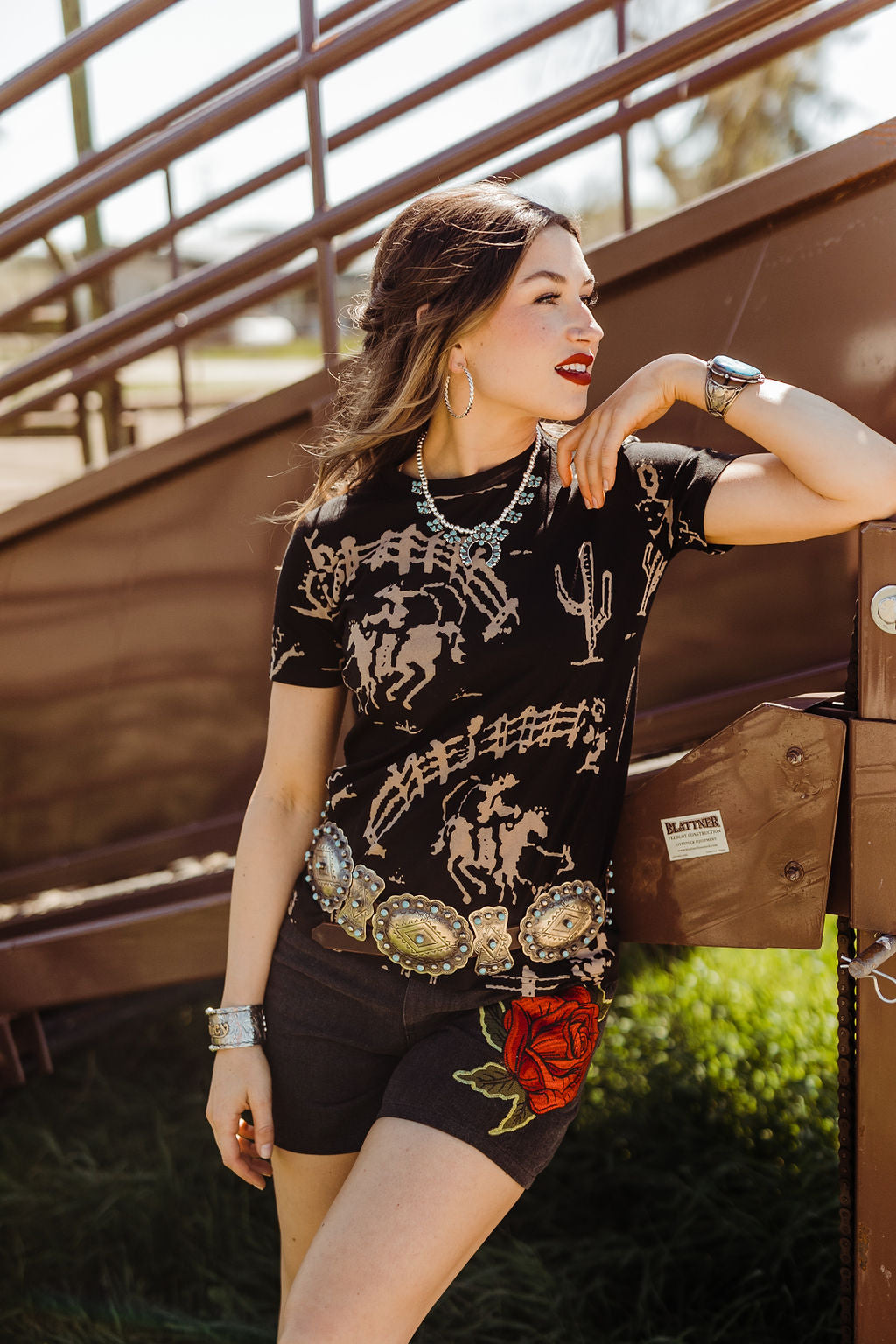 Rodeo Quincy Ryder Rose Shorts