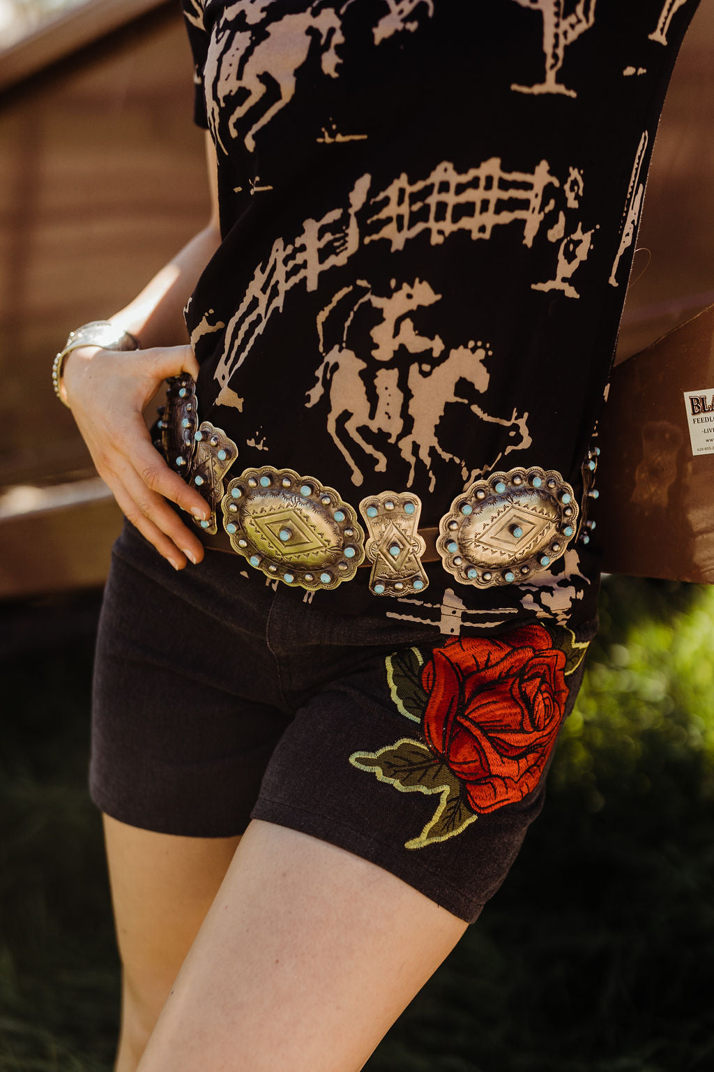Rodeo Quincy Ryder Rose Shorts