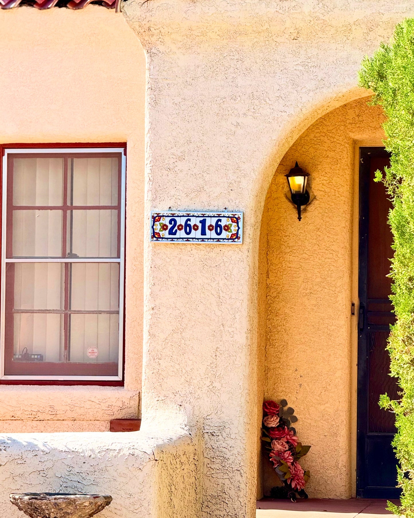 White Talavera Tile House Numbers