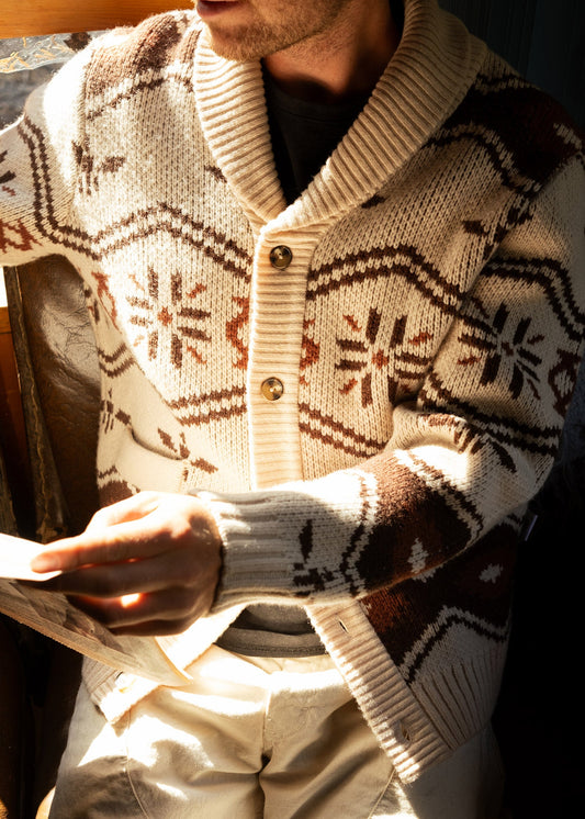 Wincha Shawl Collar Wool Sweater choice of colors