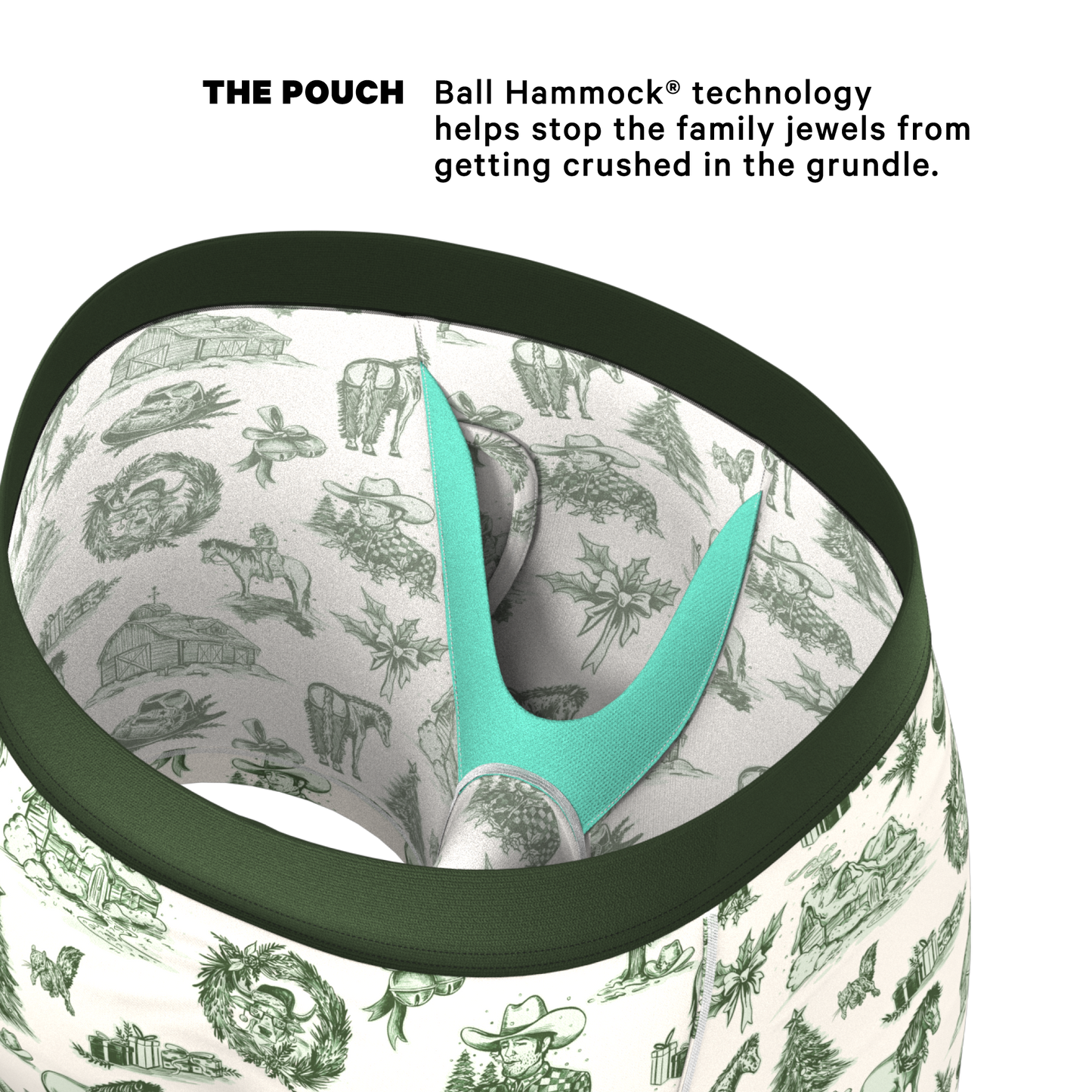 The Western Wonderland | Western Toile Ball Hammock® Pouch Underwear With Fly