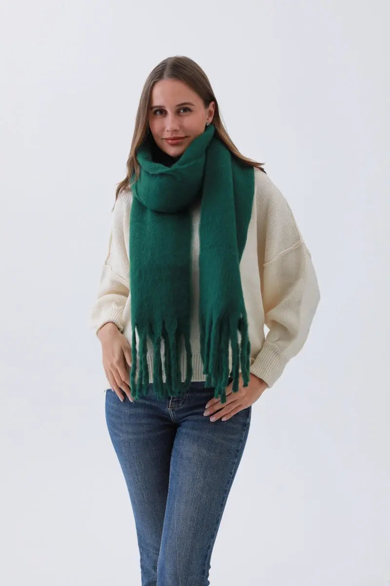 Classic Tassel Knit Scarf – Bestselling Winter Essential choice of colors