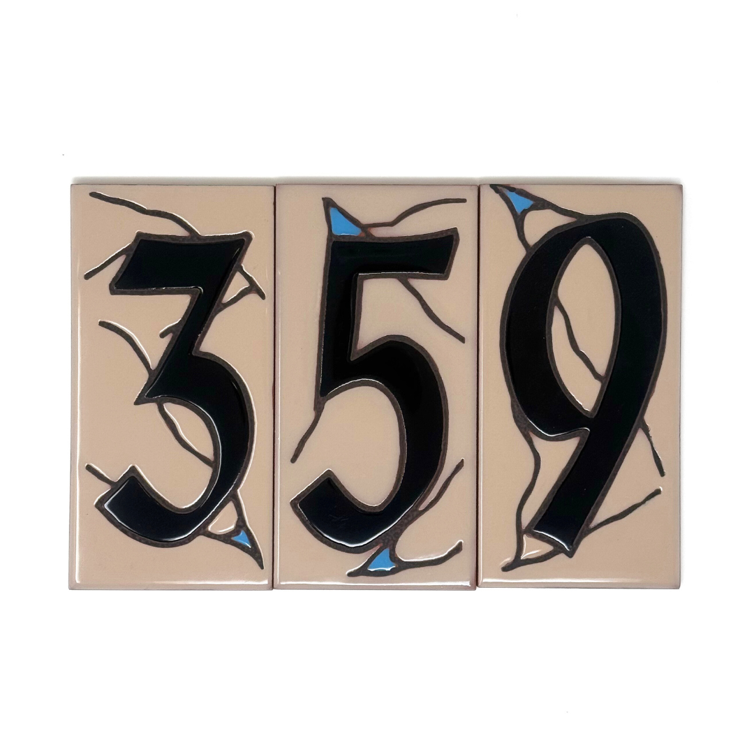 Southwest Adobe Sand House Number Tiles