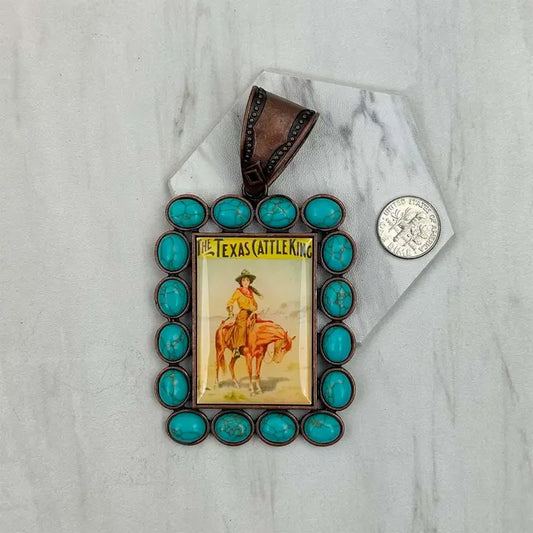 Vintage Cowgirl Cowboy Pendant