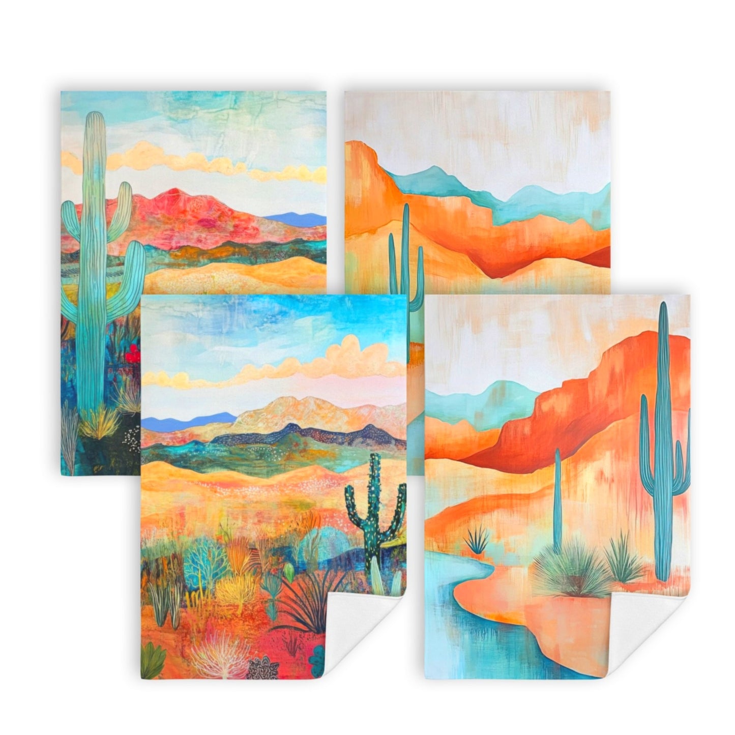 Desert Dreaming Set of 4 Kitchen Dish Towels Made in America