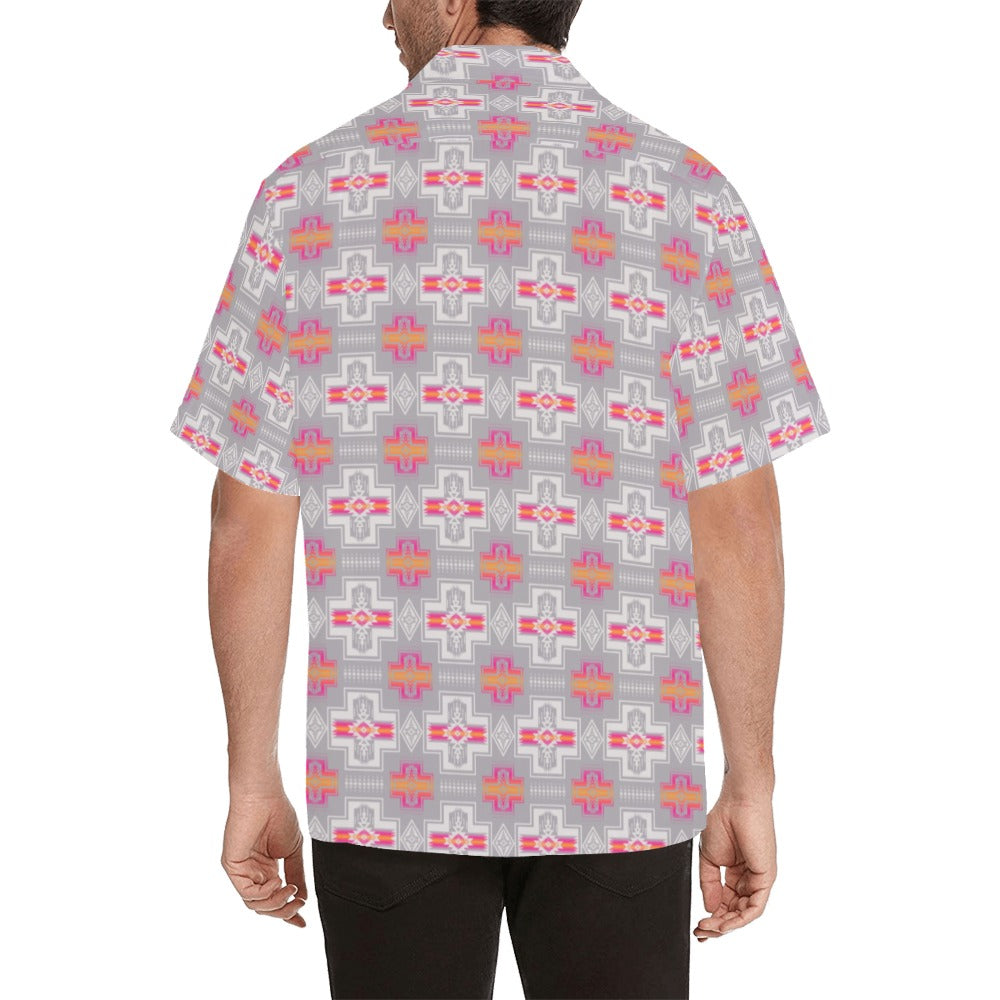 Pink Fire Aztec Men's Camp shirt