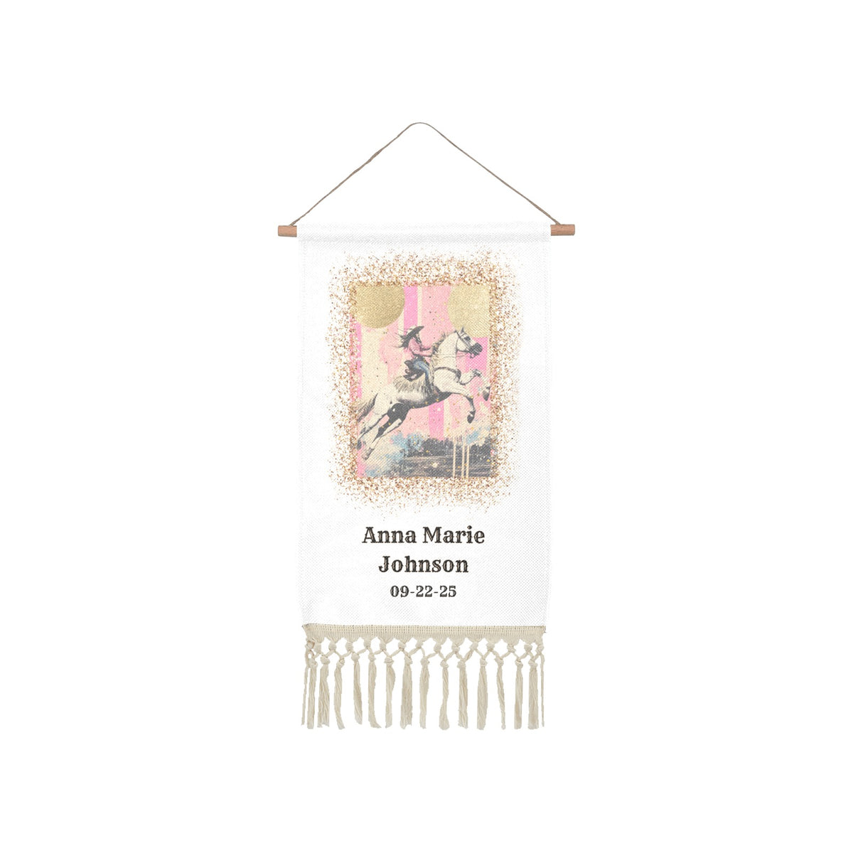 Baha Ranch Nursery Custom Linen Wall Hanging Made in America